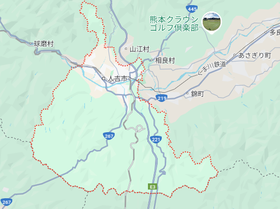 熊本県人吉市の設置候補地マップ